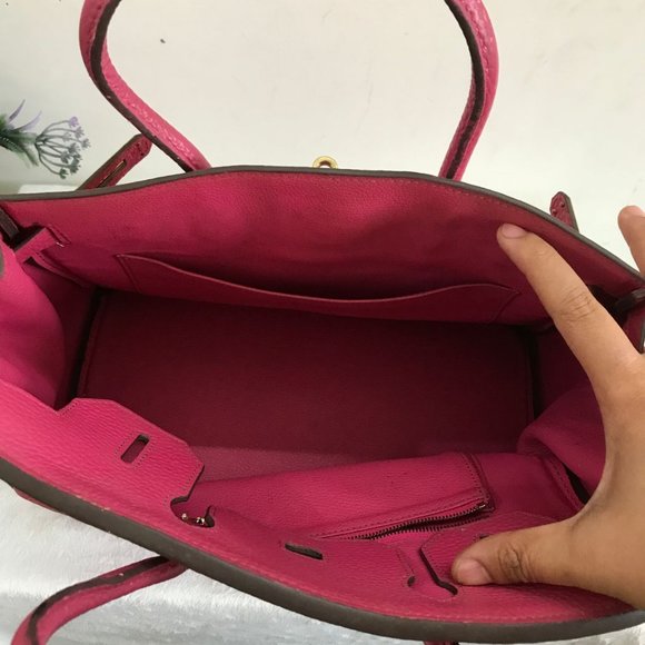 Hermes Birkin Handbag Rose Pourpre Togo With Gold Hardware 32 Pink - Picture 9 of 12